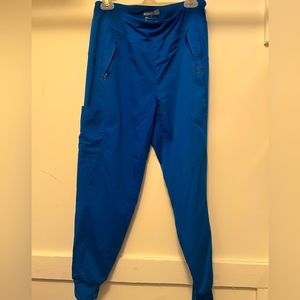 Women's Royal Blue Scrub Pants - Jogger Style - Size Medium - Healing Hands